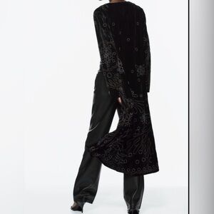Zara Limited Edition Velvet Longline kimono - Size M